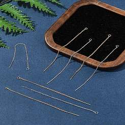8Pcs 2 Colors Brass Stud Earring Findings&nbsp;KK-FS0001-52