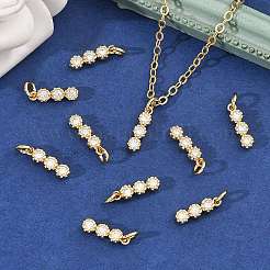 SHEGRACE Brass Pave Cubic Zirconia Pendants&nbsp;XGRQ3P037-585G