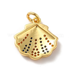 Rack Plating Brass Micro Pave Cubic Zirconia Pendants&nbsp;KK-I688-10G