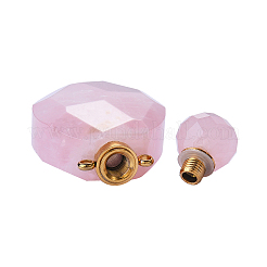 Faceted Natural Gemstone Openable Perfume Bottle Pendants&nbsp;G-CJ0001-36A