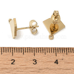 Ion Plating(IP) 304 Stainless Steel Stud Earring Findings&nbsp;STAS-I206-56G