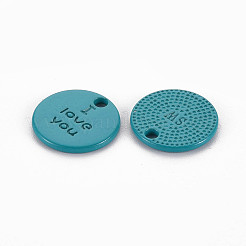 Spray Painted Alloy Charms for Valentine's Day&nbsp;LS-PALLOY-Q433-027A-RS