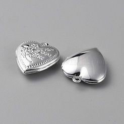 Valentine's Day Brass Locket Pendant&nbsp;KK-WH0054-70P