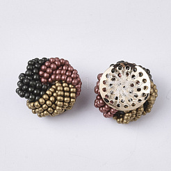 Glass Seed Beads Cabochons&nbsp;FIND-S321-04A