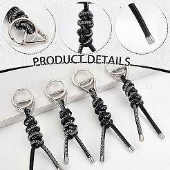 5Pcs PU with Alloy Keychain&nbsp;KEYC-GA0001-40