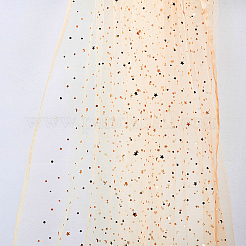 Star & Moon Pattern Polyester Mesh Fabrics&nbsp;DIY-WH0491-54B