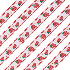 10Yards Polyester Strawberry Ribbon&nbsp;OCOR-TA0003-62B