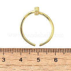 Brass Micro Pave Cubic Zirconia Cuff Rings for Women&nbsp;RJEW-H247-17G