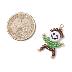 Glass Seed Beaded Human Charms&nbsp;PALLOY-MZ00970