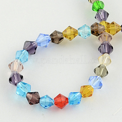 Mixed Glass Bicone Beads Strands&nbsp;X-GLAA-S050-4mm