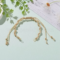 Adjustable Polyester Thread Braided Beaded Bracelet Making&nbsp;AJEW-JB00895