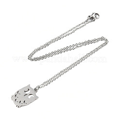 Non-Tarnish 201 Stainless Steel Pendant Necklaces&nbsp;LS-NJEW-T009-JN128-40-1