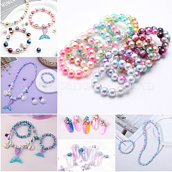 1890Pcs Two Tone ABS Plastic Imitation Pearl Beads Sets&nbsp;DIY-WH20010-19B