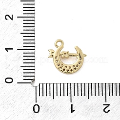 Brass Micro Pave Cubic Zirconia Pendants&nbsp;KK-A275-32G
