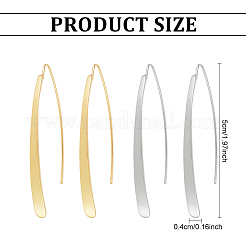 2 Pairs 2 Colors Alloy Oval & Rectangle Dangle Earrings for Women&nbsp;EJEW-FI0001-10