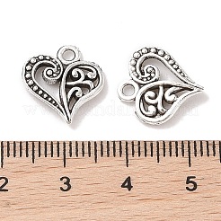 Tibetan Style Filigree Alloy Heart Charms&nbsp;TIBEP-0277-AS-RS