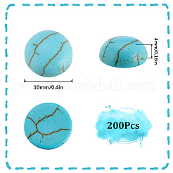 Dyed Synthetic Turquoise Cabochons&nbsp;TURQ-SC0001-05B