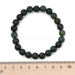 Natural Moss Agate Beaded Stretch Bracelets&nbsp;B072-5