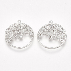 Brass Filigree Pendants&nbsp;KK-T038-345P-01