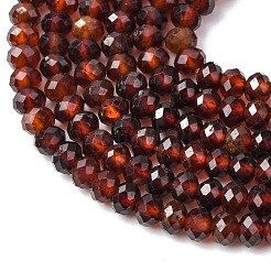 Natural Orange Garnet Beads Strands&nbsp;G-K366-F01-4x3mm