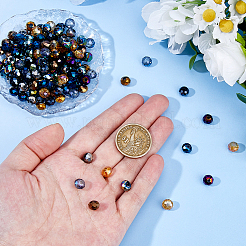 200Pcs 10 Colors Electroplate Glass Beads&nbsp;EGLA-DC0001-12
