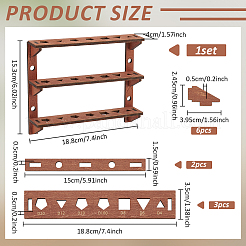 1 Bag 3-Tier Wooden Wall Mounted Dice Organizer Display Tower Racks&nbsp;ODIS-BC0001-27