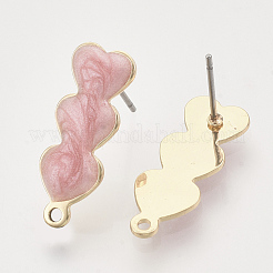 Iron Enamel Stud Earring Findings&nbsp;IFIN-N003-08C