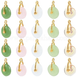 30Pcs 5 Colors Glass Imitation Gemstone Pendants&nbsp;FIND-YW0012-39