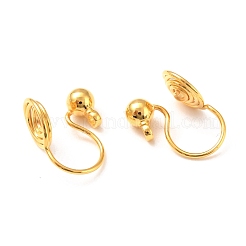 Brass Clip-on Earring Converters Findings&nbsp;KK-D060-04G-01