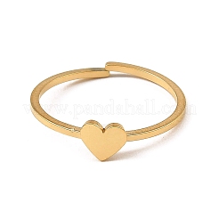 304 Stainless Steel Adjustable Open Cuff Rings&nbsp;RJEW-Q806-01G-01