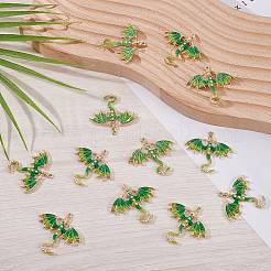 12Pcs Rack Plating Alloy Enamel Pendants&nbsp;FIND-ME0002-91