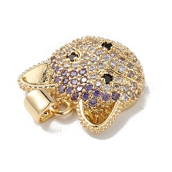 Brass Micro Pave Cubic Zirconia Pendants&nbsp;KK-M240-03