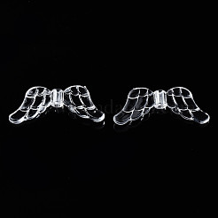 Transparent Clear Acrylic Faceted Wing Beads&nbsp;X-TACR-R1