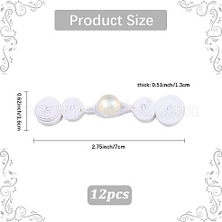 12Pcs Polyester Resin Cheongsam Buckle for Chinese Formal Dress&nbsp;DIY-CY0001-86B