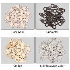 80Pcs 4 Colors 304 Stainless Steel Chain Tabs&nbsp;STAS-UN0030-86