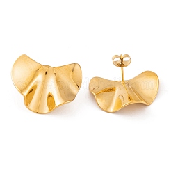Ion Plating(IP) 304 Stainless Steel Stud Earrings for Women&nbsp;EJEW-L272-016G