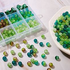 300Pcs 6 Colors Spray Painted Crackle Glass Beads&nbsp;CCG-SZ0001-11D