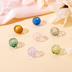 7Pcs 7 Colors Transparent Glass Beads&nbsp;GLAA-TA0002-90A