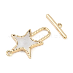Brass Shell Toggle Clasps&nbsp;KK-K391-02G