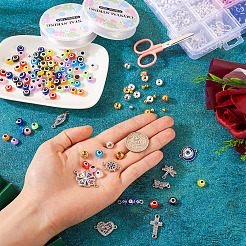 DIY Evil Eye Bracelet Making Kit&nbsp;DIY-TA0004-41