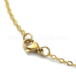 Lampwork Evil Eye Pendant Necklace&nbsp;NJEW-JN04614-01