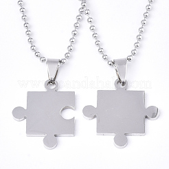 Non-Tarnish Valentine's Day Theme 304 Stainless Steel Pendants Necklaces&nbsp;X-STAS-S079-97