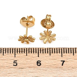 304 Stainless Steel Flower Stud Earrings&nbsp;EJEW-I320-02G