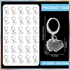 Sheep with Number Acrylic Knitting Crochet Locking Stitch Markers Holder&nbsp;HJEW-BC00043
