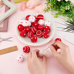 24Pcs 3 Style Craft Pom Pom for DIY Doll Keychain Hair Accessories&nbsp;DIY-FG0004-20