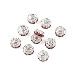 Brass Grade A Rhinestone Spacer Beads&nbsp;RB-A014-Z6mm-23S