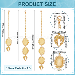 3Bags 3 Styles DIY Zinc Alloy Oval Pendant Decorations Making Kits&nbsp;AJEW-ME0001-31