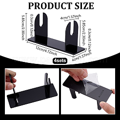 Acrylic Chinese Fan Display Stands&nbsp;ODIS-WH0007-76B