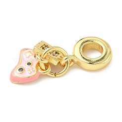 Brass Enamel European Dangle Charms&nbsp;KK-I355-22G-02