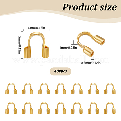 400Pcs Brass Wire Guardian and Protectors&nbsp;KK-LP0001-21G